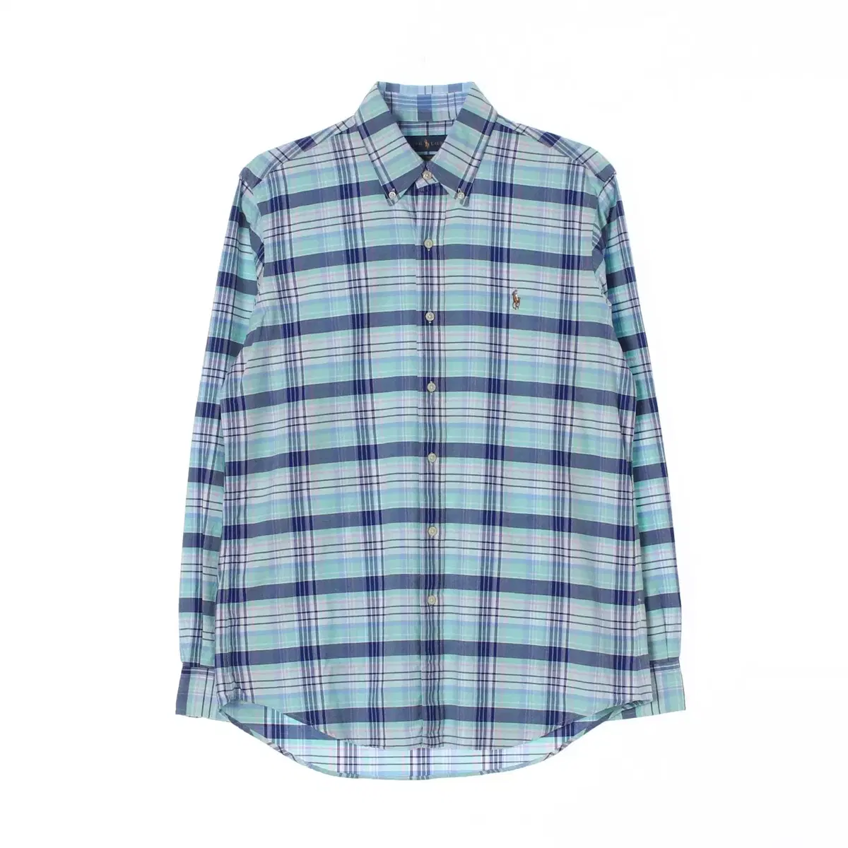 (Genuine)[M]Polo Ralph Lauren bloo Mint Check Classic Fit Shirt