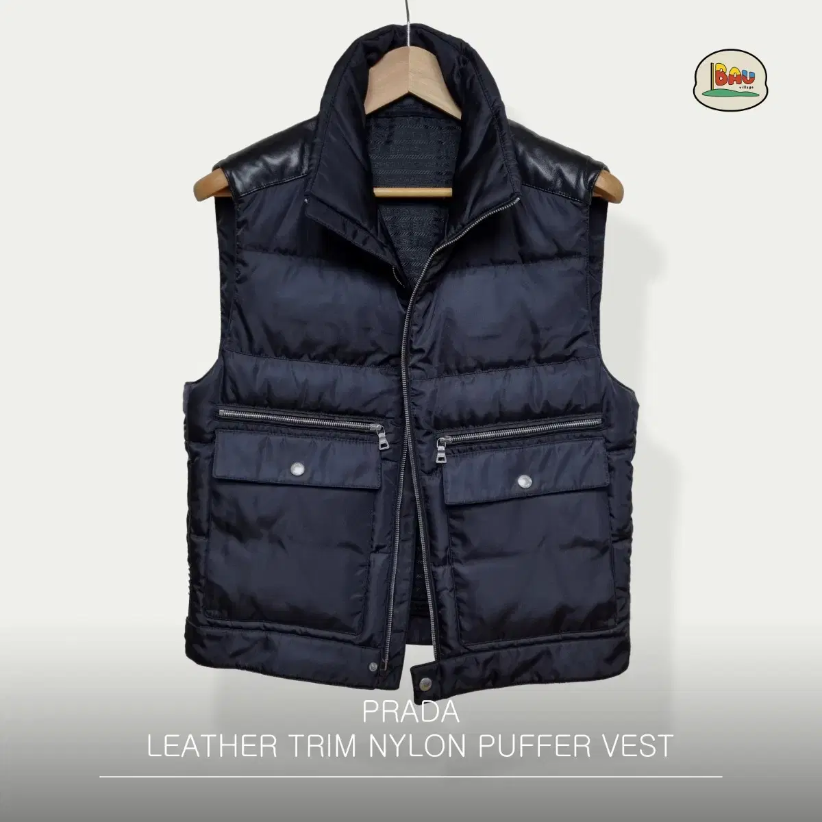 Prada Leather Trimmed Padded Vest