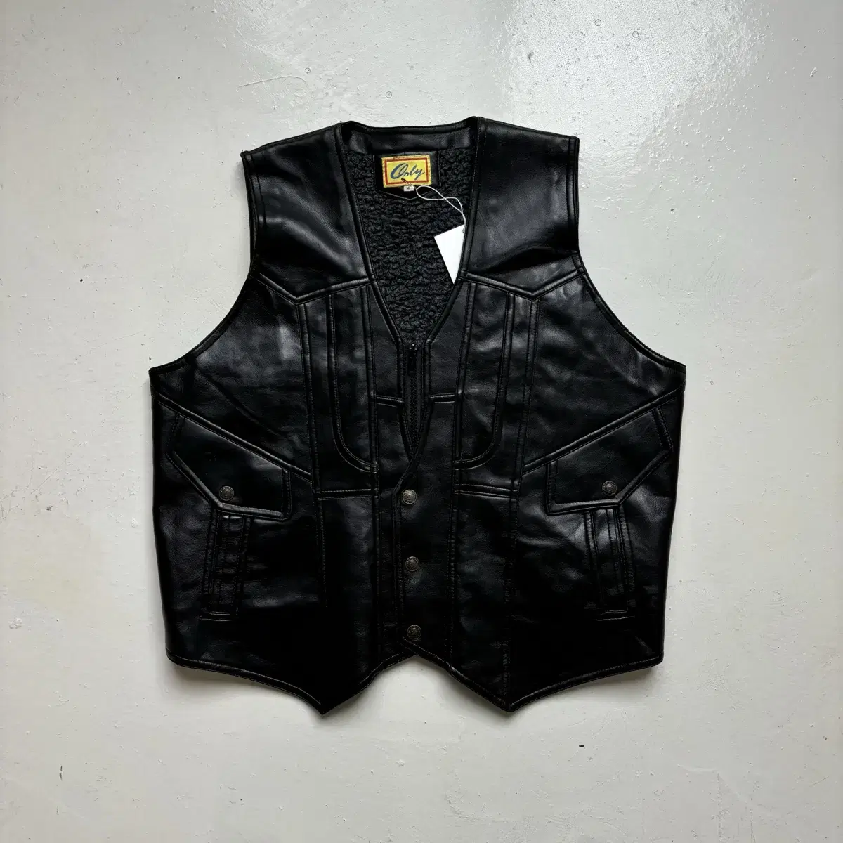 90s Vintage Sheepskin Vest M