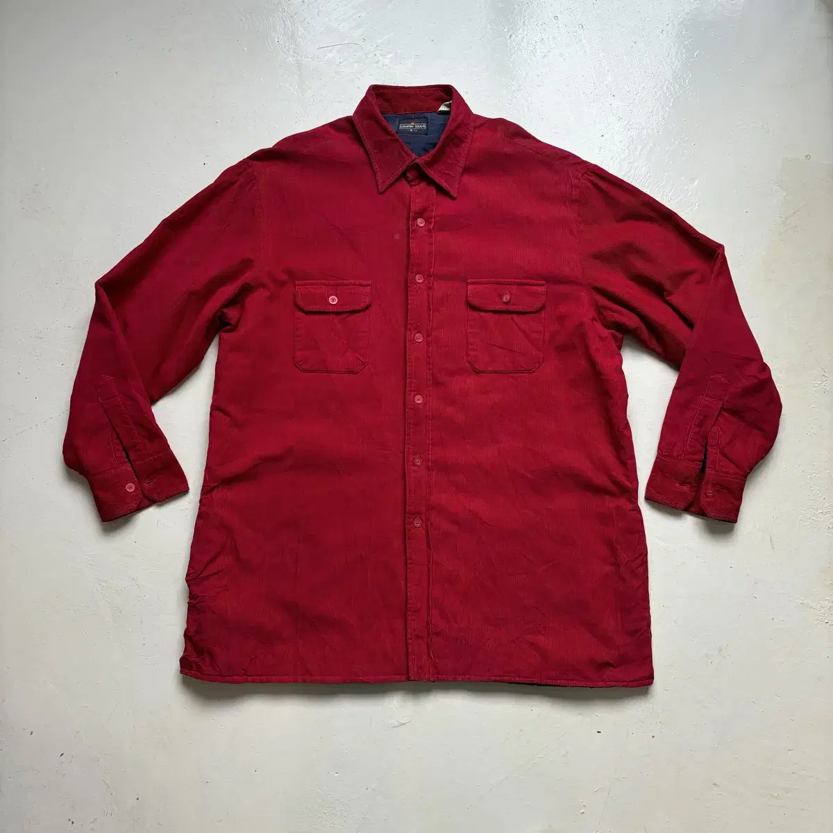 90s Country Touch Corduroy Quilted Shirt XL