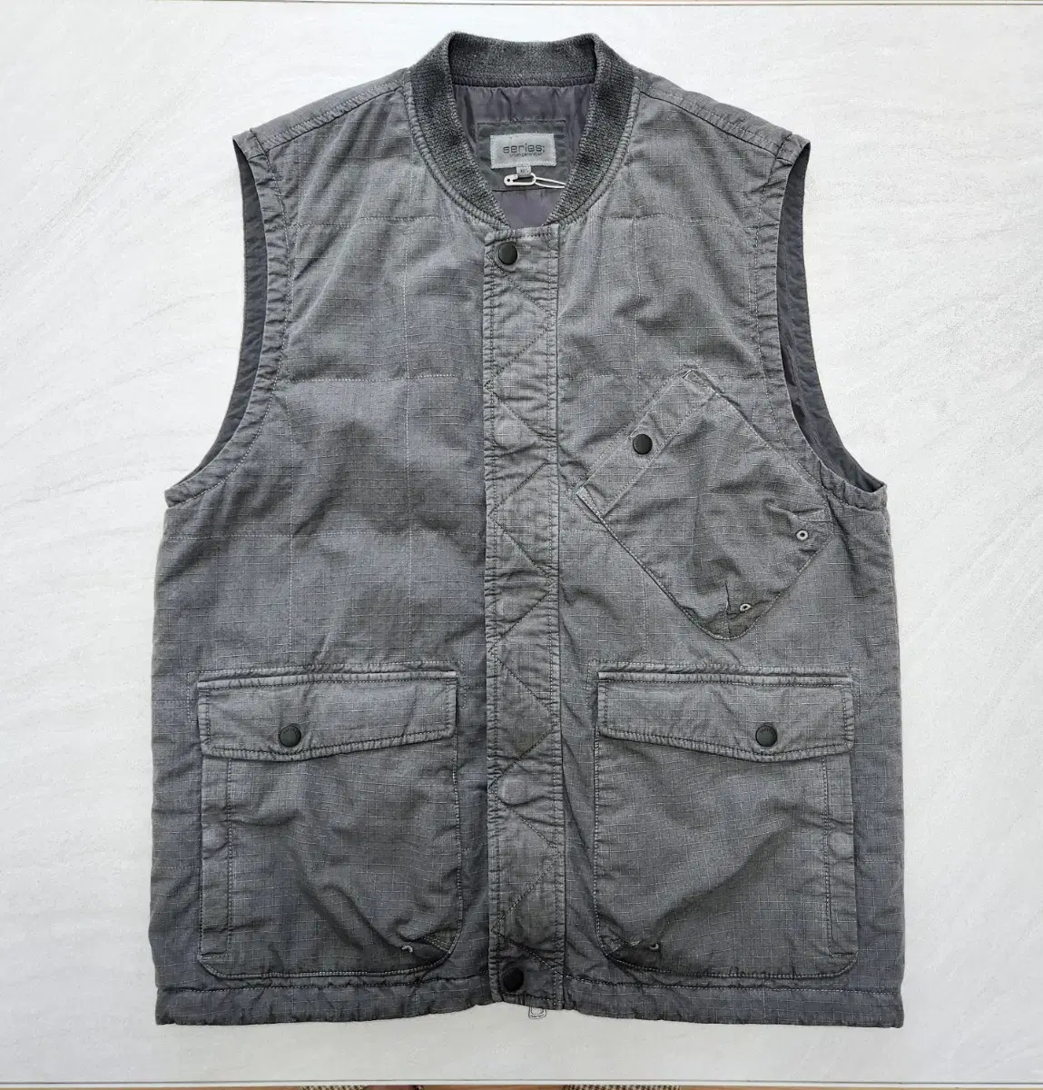 New )Series 22SS Dying Quilting Vest Charcoal 105 (100-105)