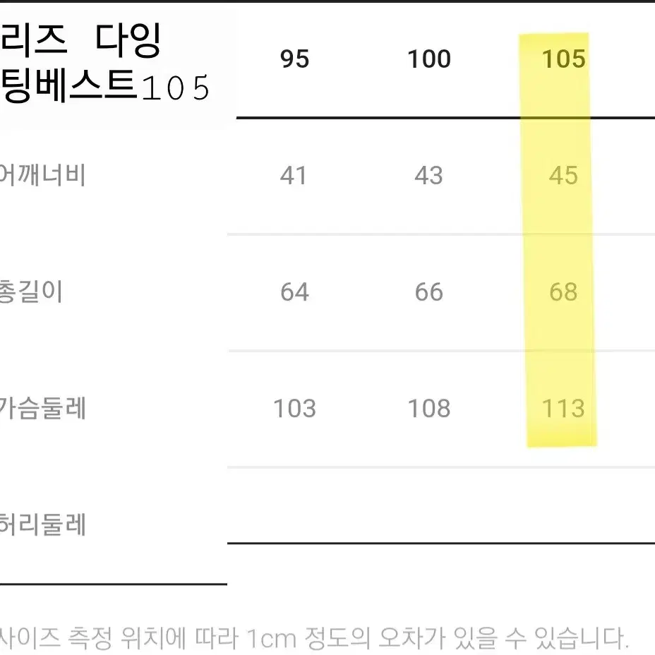 새제품 )시리즈 22ss 다잉 퀼팅 베스트 차콜 105 (100-105)