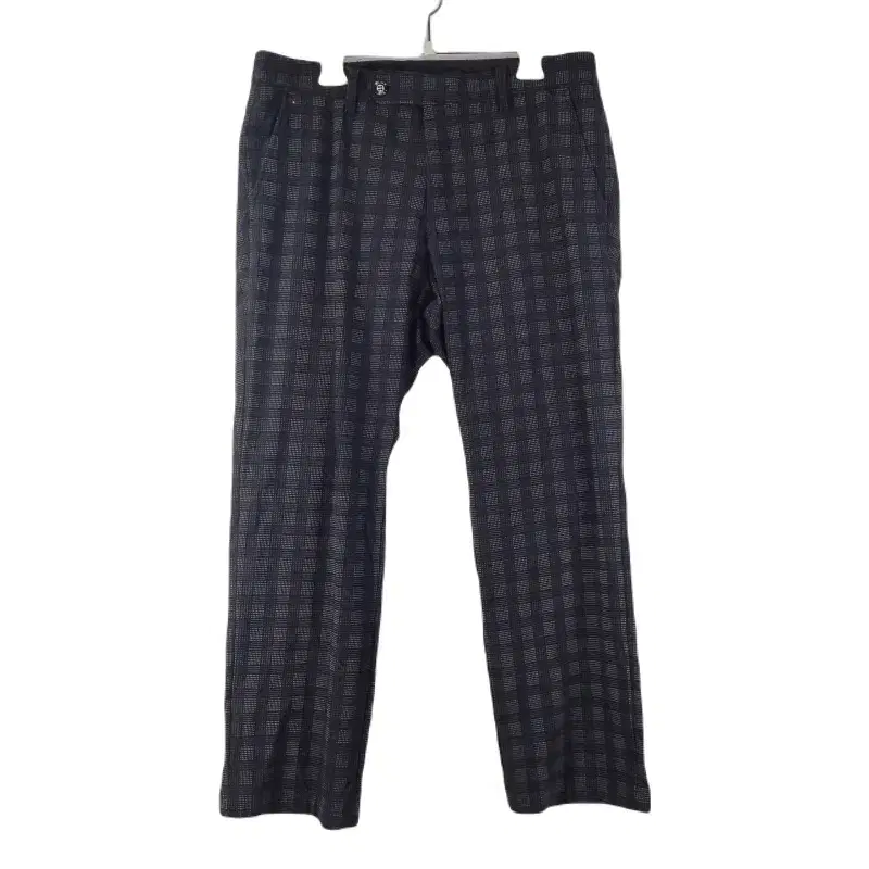 E8697 JDX Men's 35 inch black check bom pants/dirk