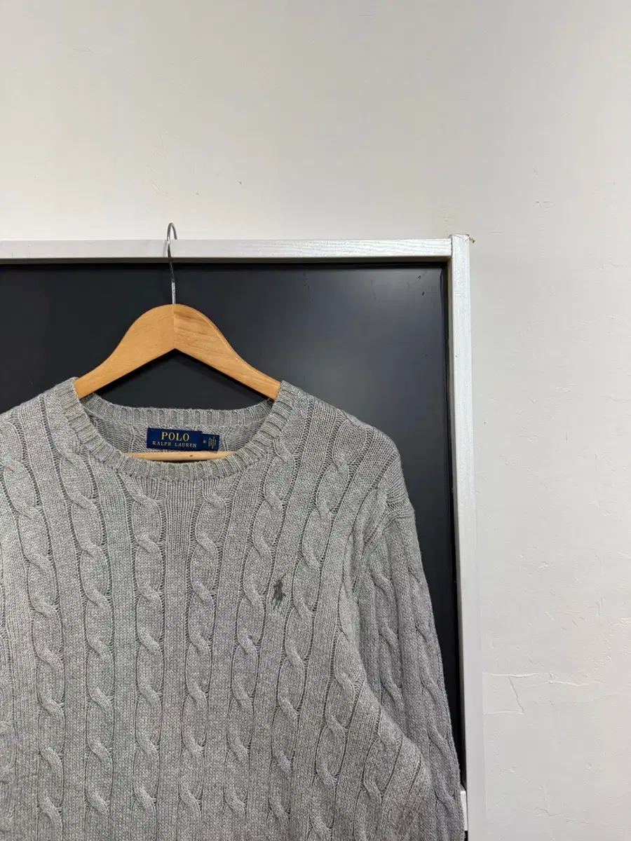 [M] Polo Ralph Lauren Gray pretzel knit