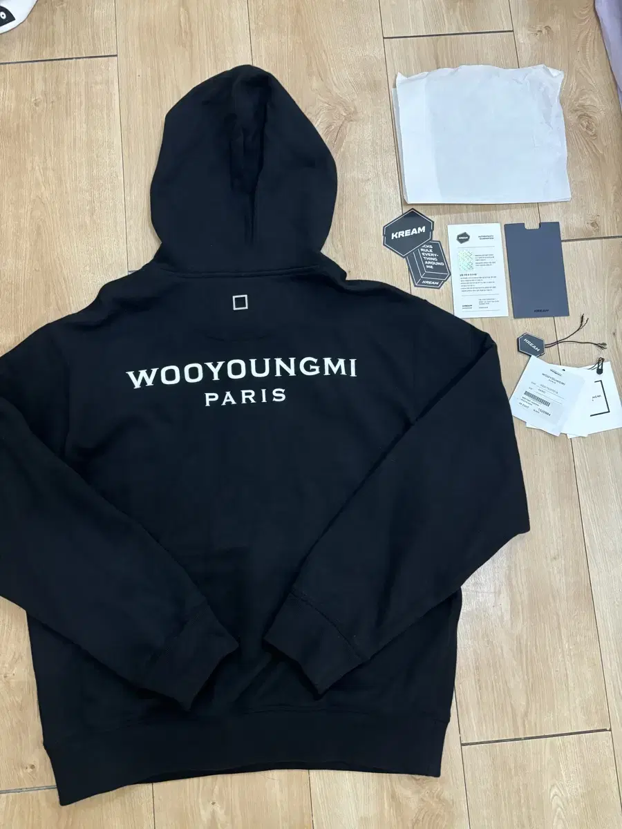 {CRIMPAN}23FW Wooyoungmi White Logo Hoodie 44