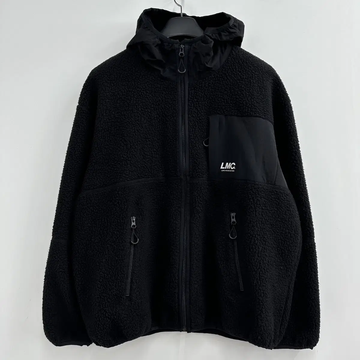 95-100 LMC Men's Fleece Puffer Overfit Hoodie Zip Up