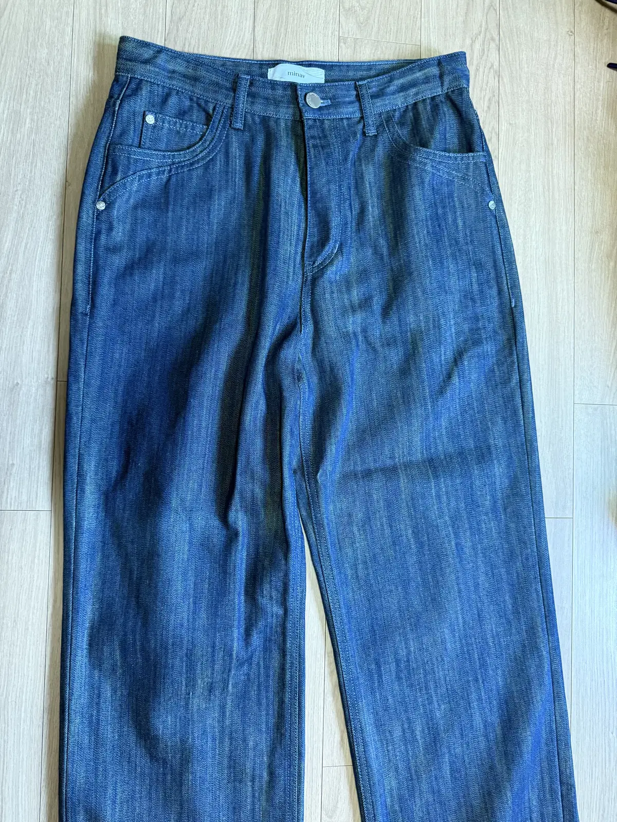 [M] Minave Neon City Pop Wide Denim Pants [1 piece]