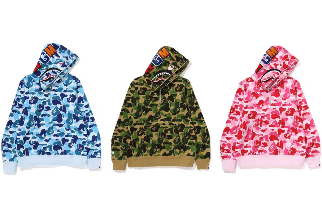 [Overseas] Vape ABC Camo Shark Half Zip Hoodie 24FW