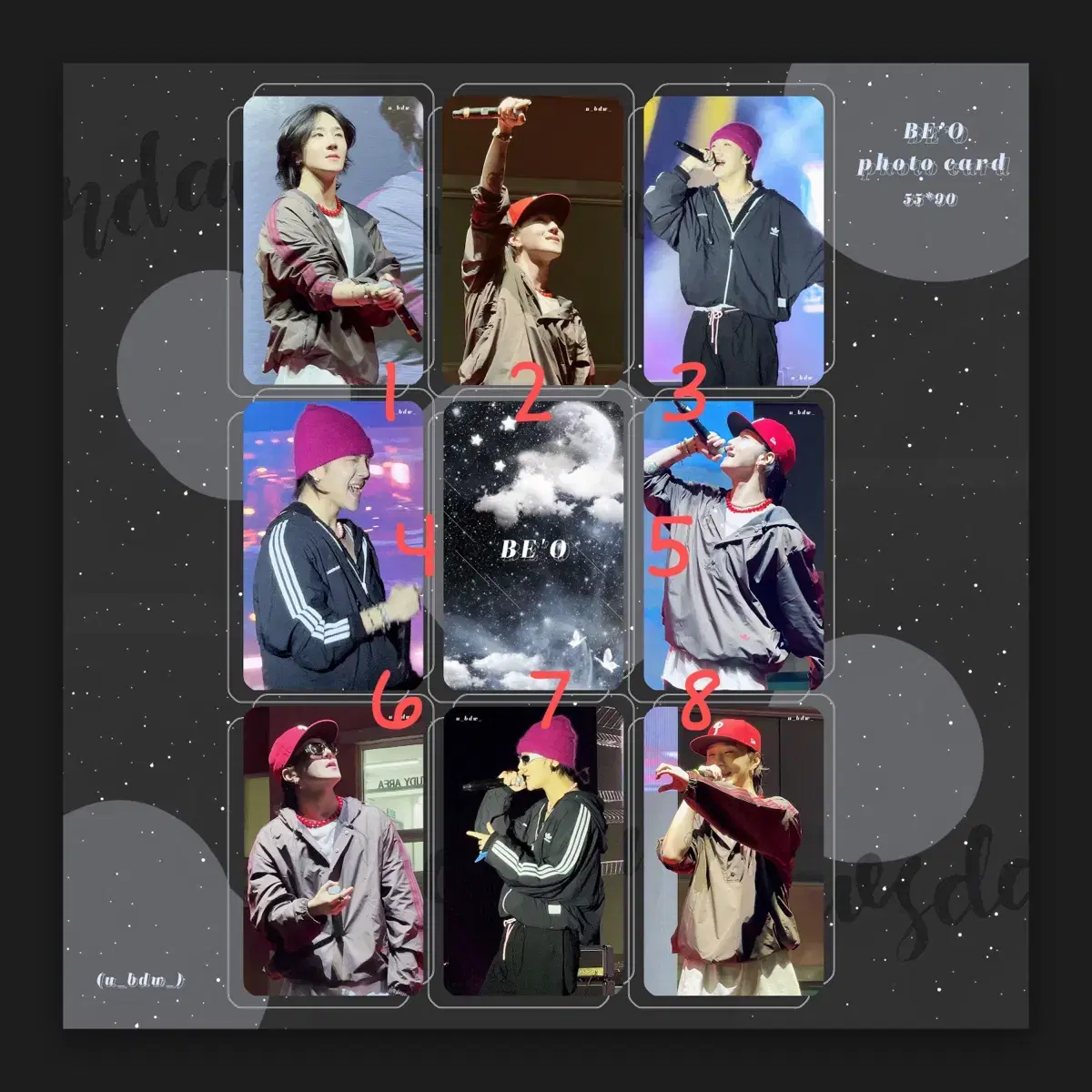 No. 1 Design Night Sky Photo Card Series (BEO BEO Yoo Chanwook Unofficial Goods)