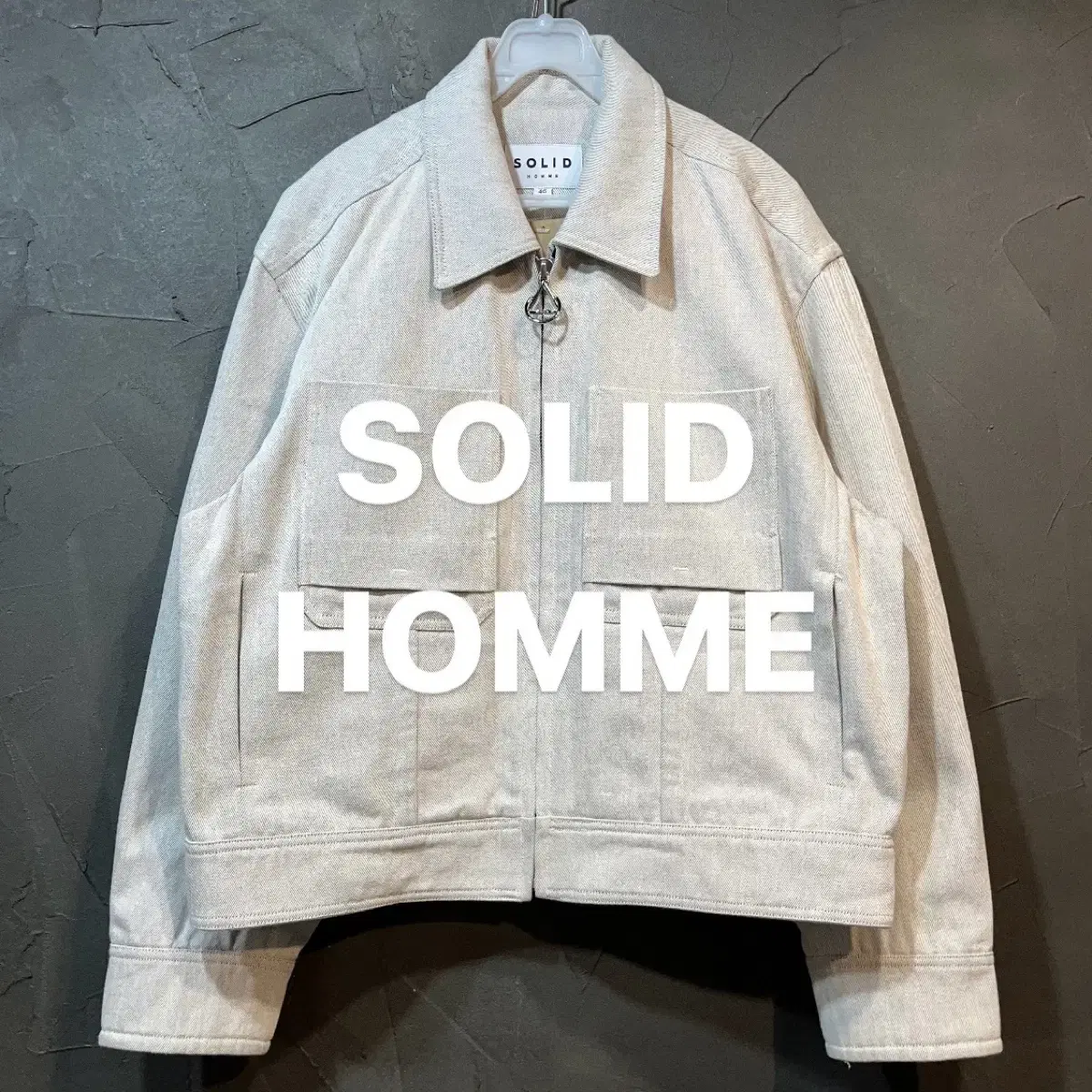 [46] SOLID HOMME Cotton Tracer Jacket