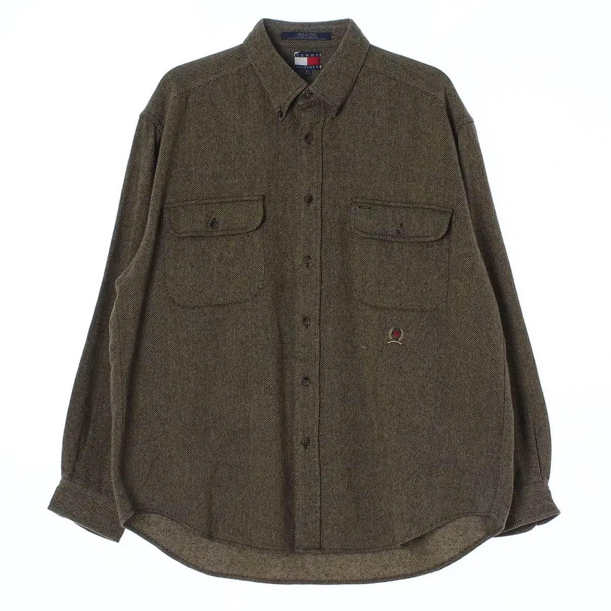 [XL]Tommy Hilfiger Khaki Double Pocket Overfit Shirt