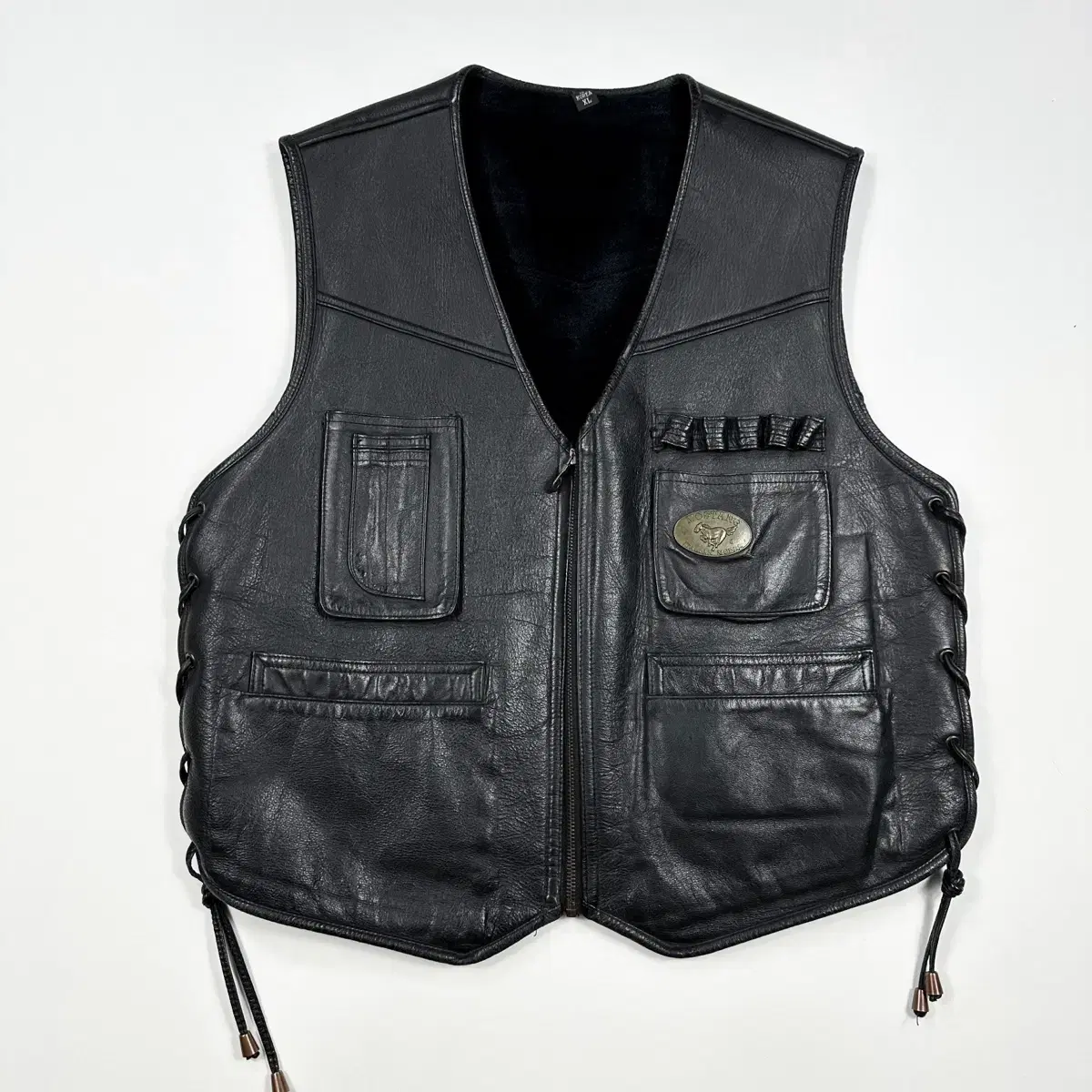 (XL) VTG Vintage Horsehide Mustang Vest Vest