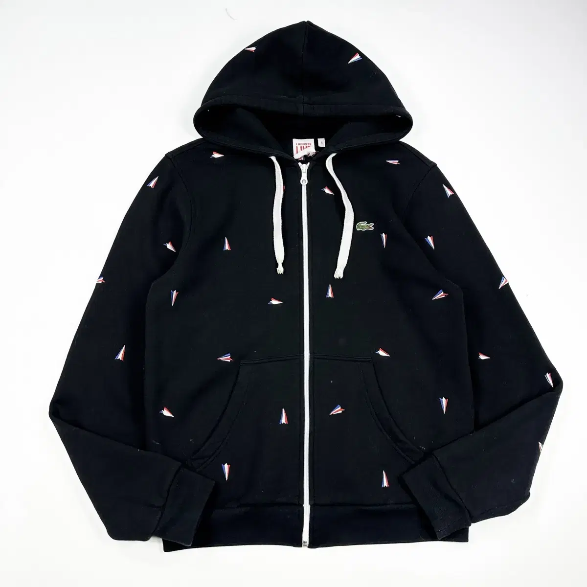 (M) Lacoste Classic Embroidered Hoodie Zip-up Black