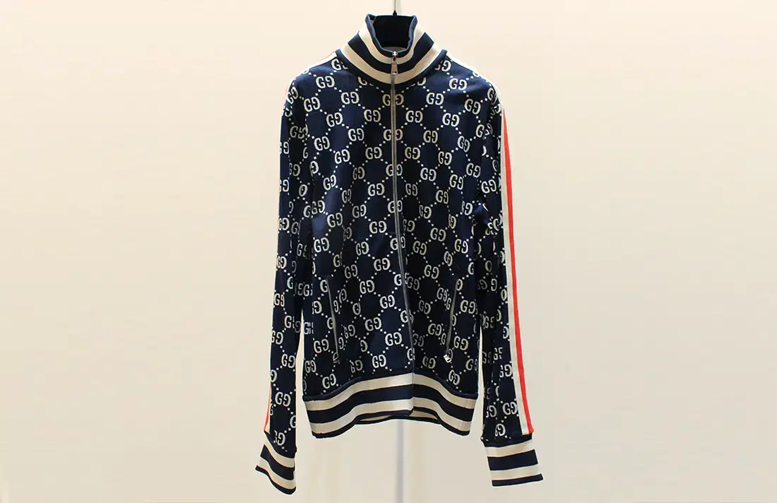 [중고명품다올] Gucci GG Jacquard Cotton bloo Zip-up M size 496919