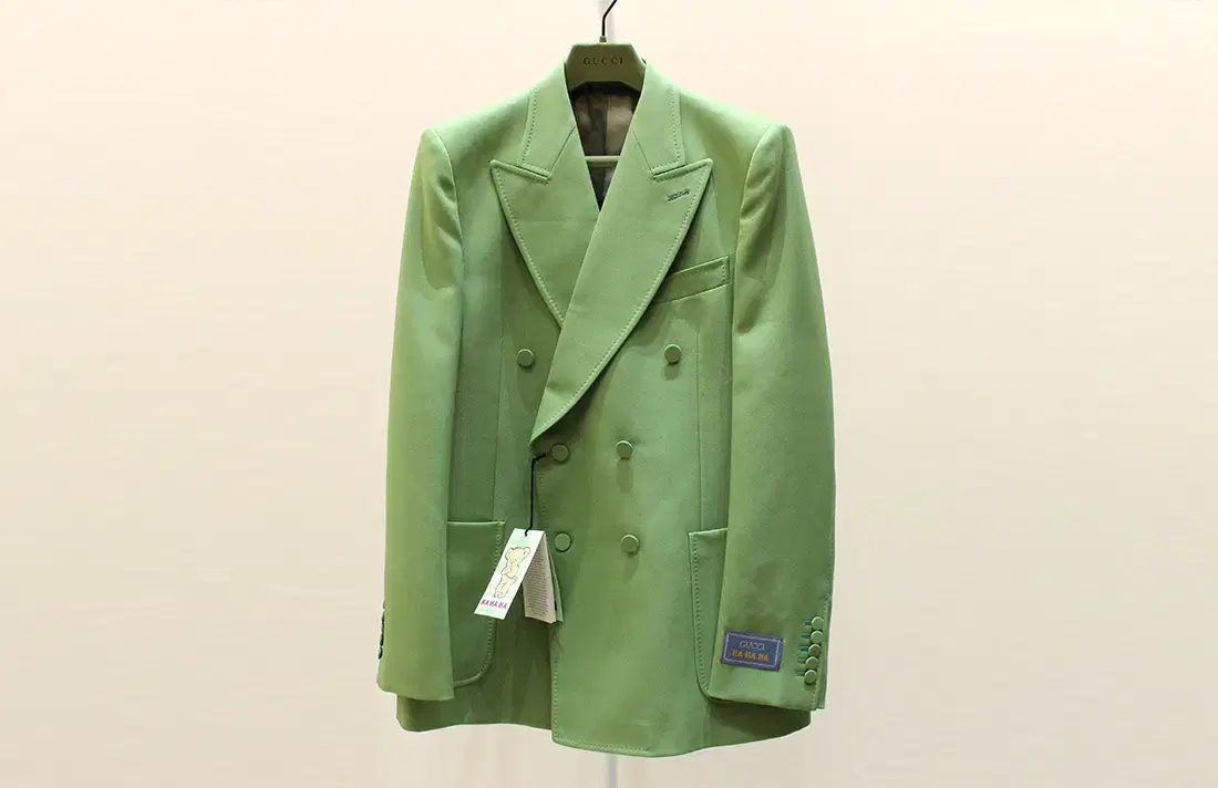 [Used] Gucci X Harry Collaboration Hahaha Green Blazer Size 50