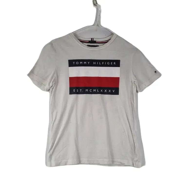 E8654 Tommy Hilfiger Kids' 12 Logo White Vahn Tee/Dirk