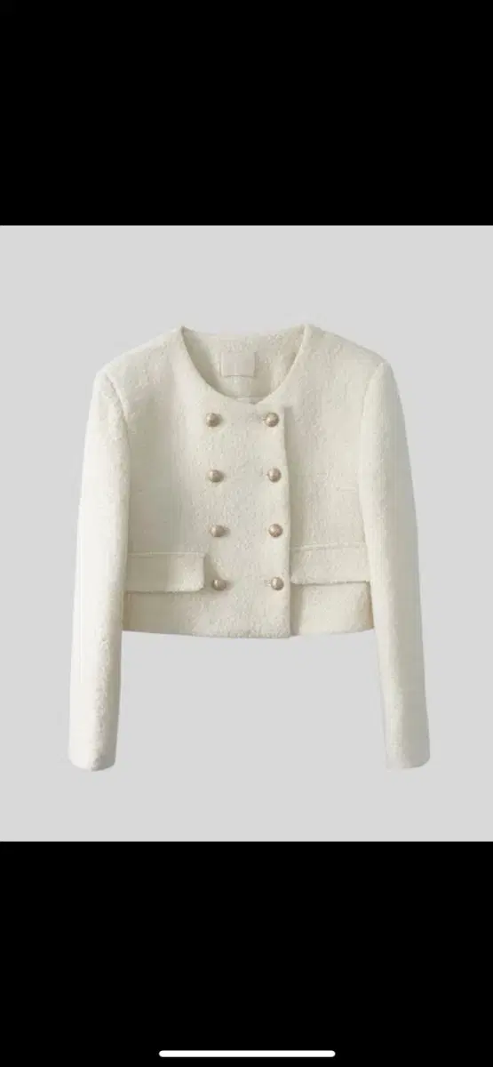 더위시 리즈 tulia double tweed jacket ivory