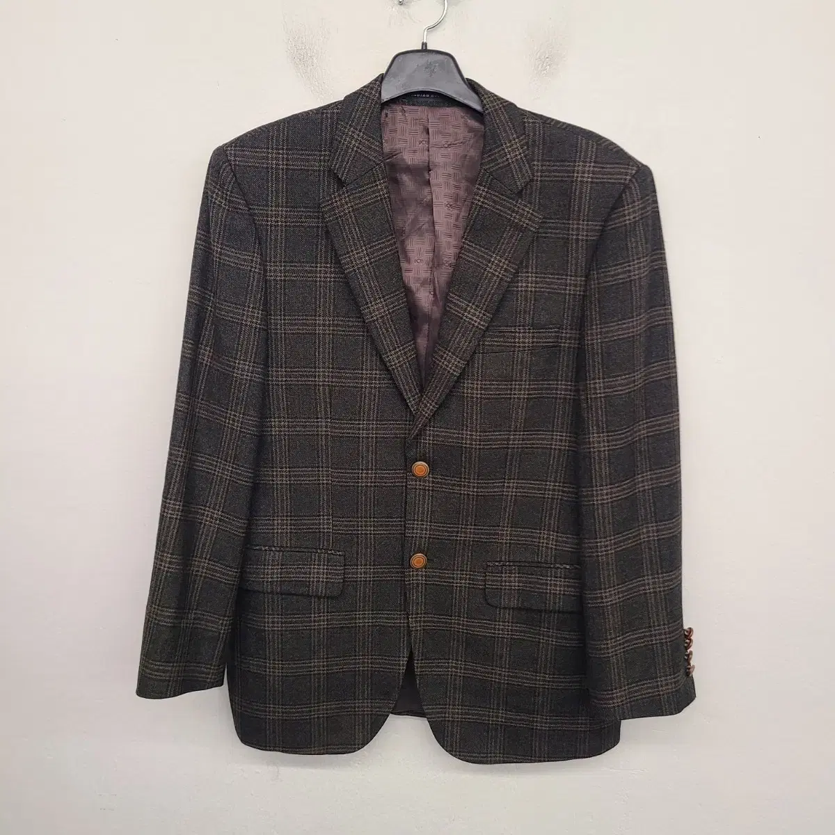 [95/M] Indian wool checked combi jacket blazer