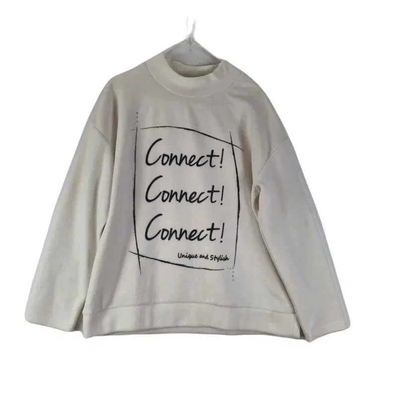 E8666 HCONNECT Women's FREE Half-Neck Lettering Long Sleeve Tee/Dirk