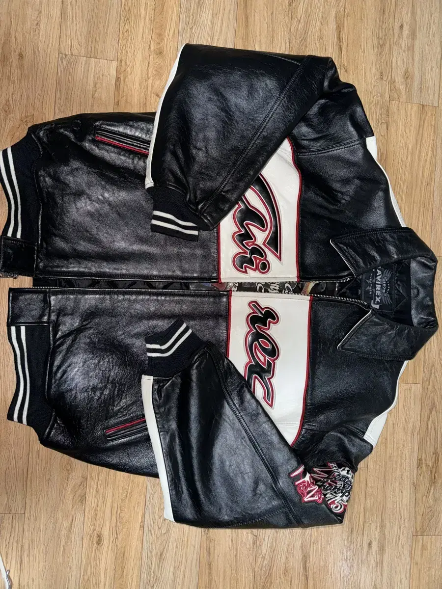 XXL Avirex Ladder Varsity Jacket Leather Jacket Avirex