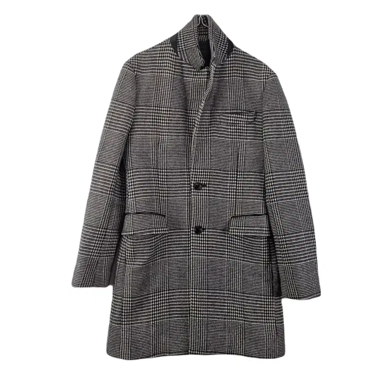 E8675 Tie For Men M97170 Black Check Long Coat/Dirk