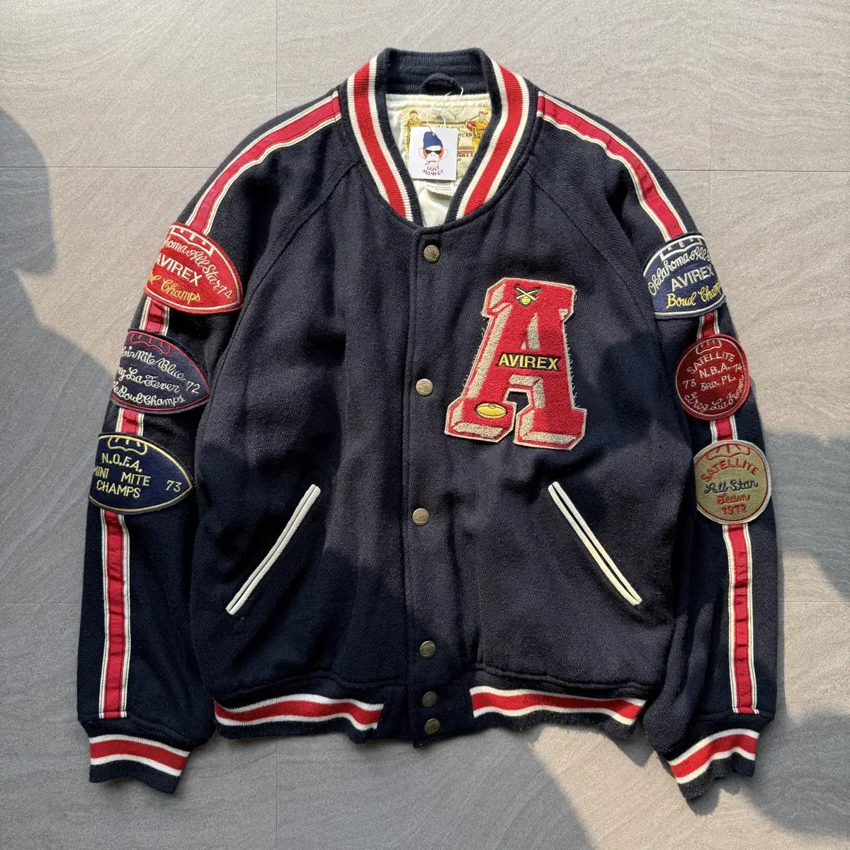 90s Avyrex Wool Varsity Jacket M(XL)