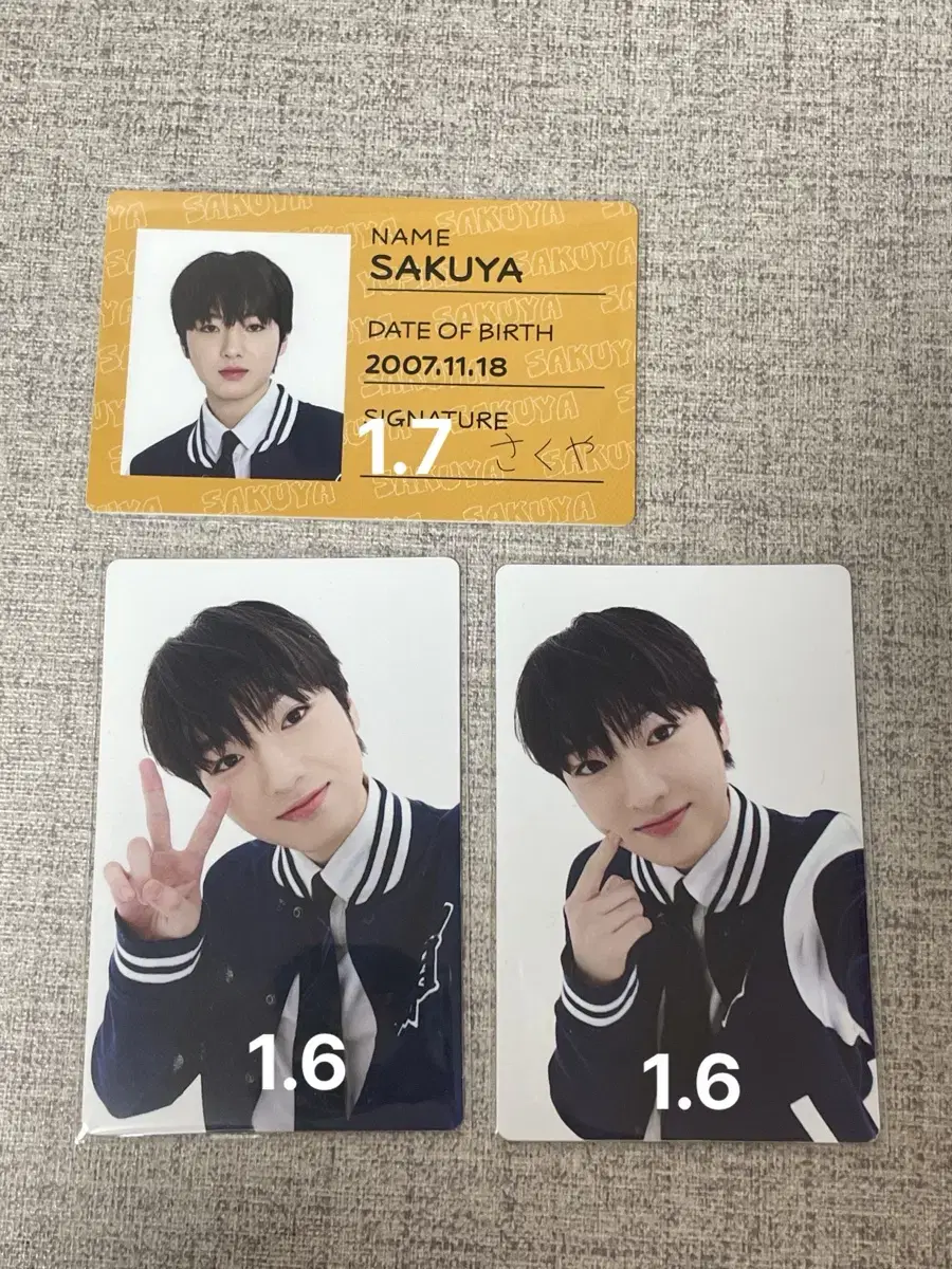 NCT Wish Rastat Sakuya Student ID photocard Predebut Random TC