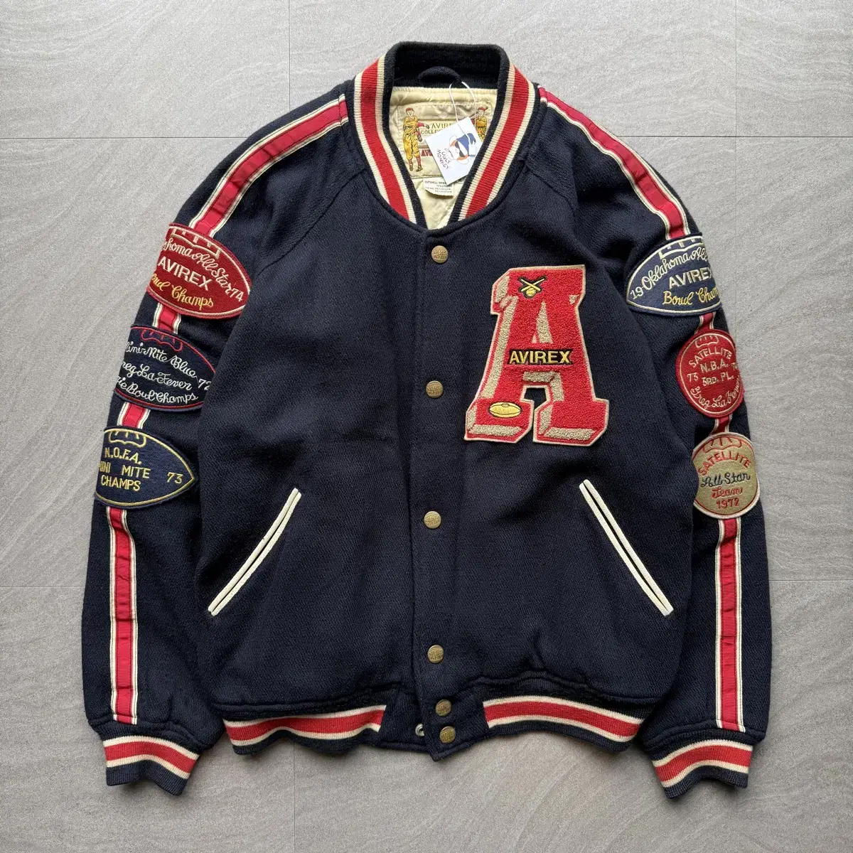 90s Avyrex Wool Varsity Jacket M(XL)