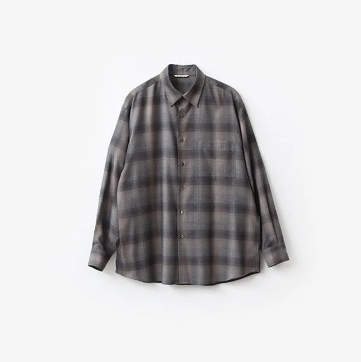 Orari Shirt 24AW Wool Check Shirt A24AS01LC