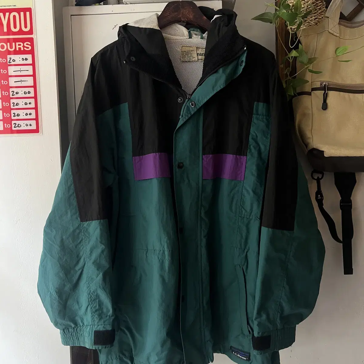 [XL]90's L.L.Bean Made in USA 배색 아웃도어 자켓