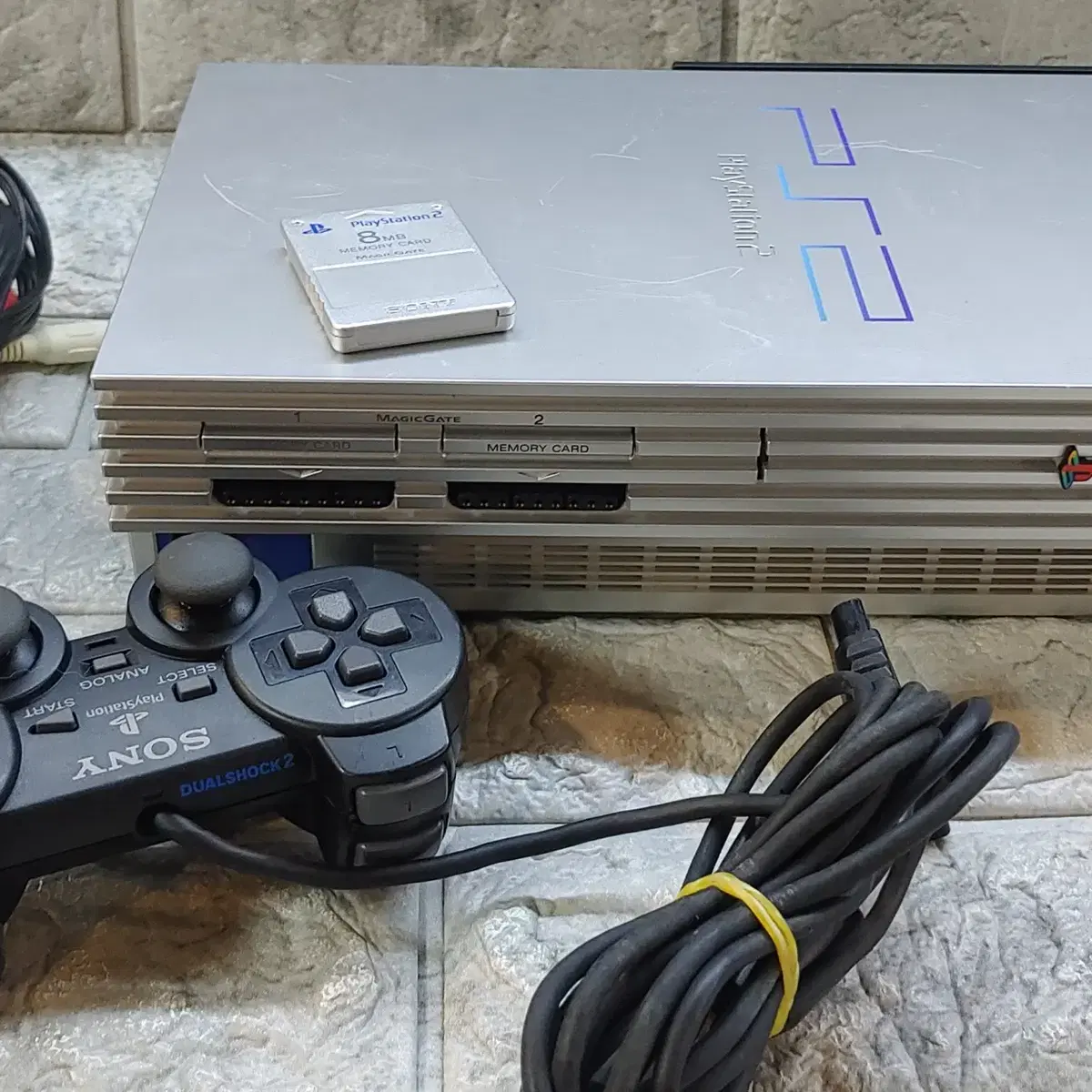 소니 ps2 한국정발 scph-50005 실버  1인셋