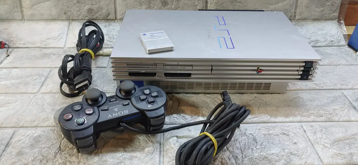 소니 ps2 한국정발 scph-50005 실버  1인셋