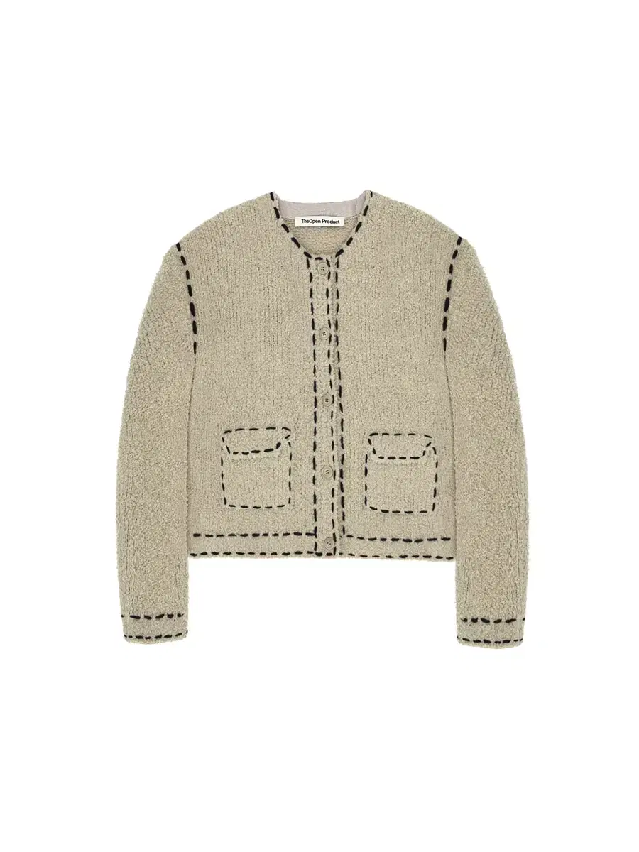 TheOpenProduct OpenWay and E.JI Fluffy Wool Stitch Cardigan Beige (Taepo)