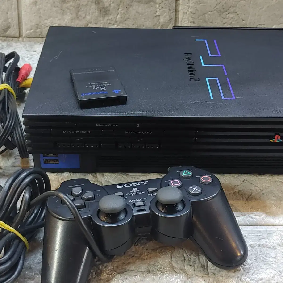 소니 ps2 한국정발 scph-50005 실버  1인셋