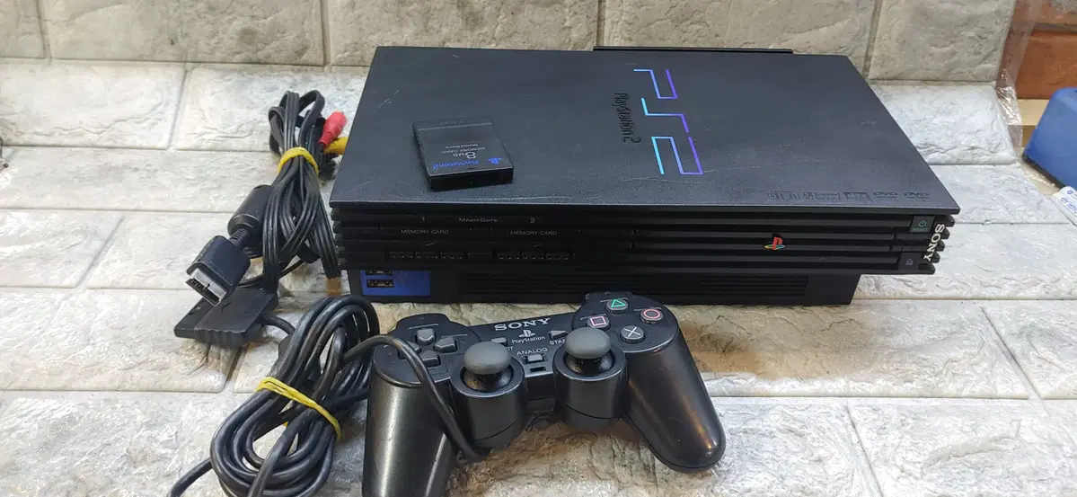 소니 ps2 한국정발 scph-50005 실버  1인셋