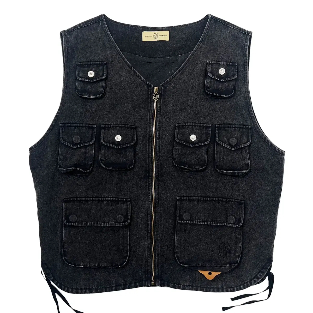 UNTITLED ARTWORKS Cargo Denim Vest Black (M)