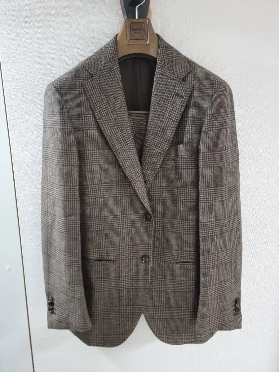 Ring jacket Brilla Zegna brown glencheck flannel suit set