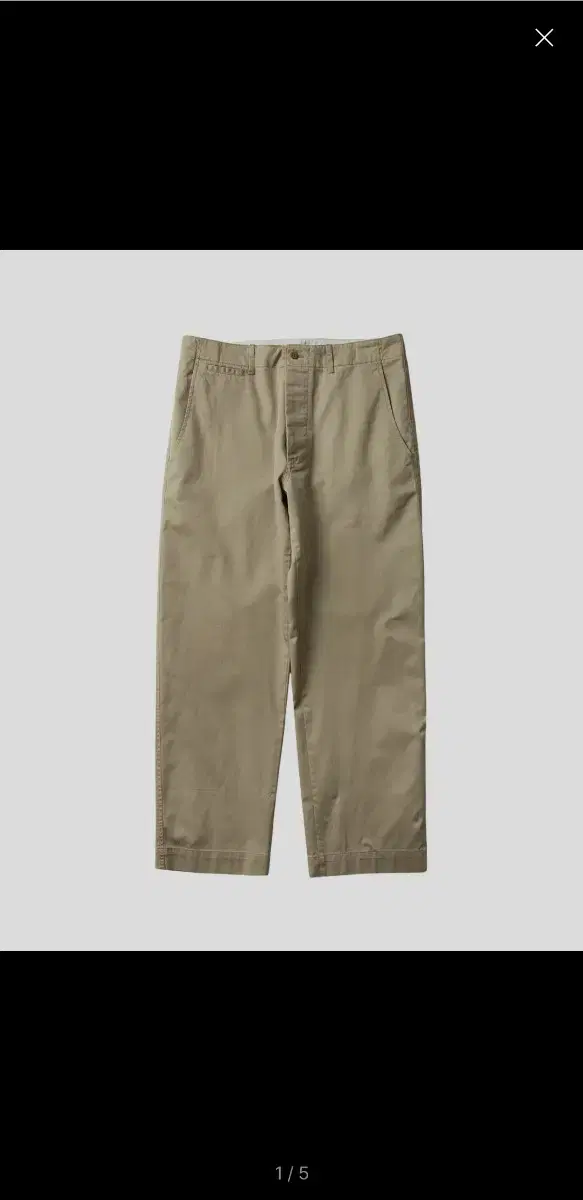 Degre Officier Chino Pants Cotton Khaki Beige Size L