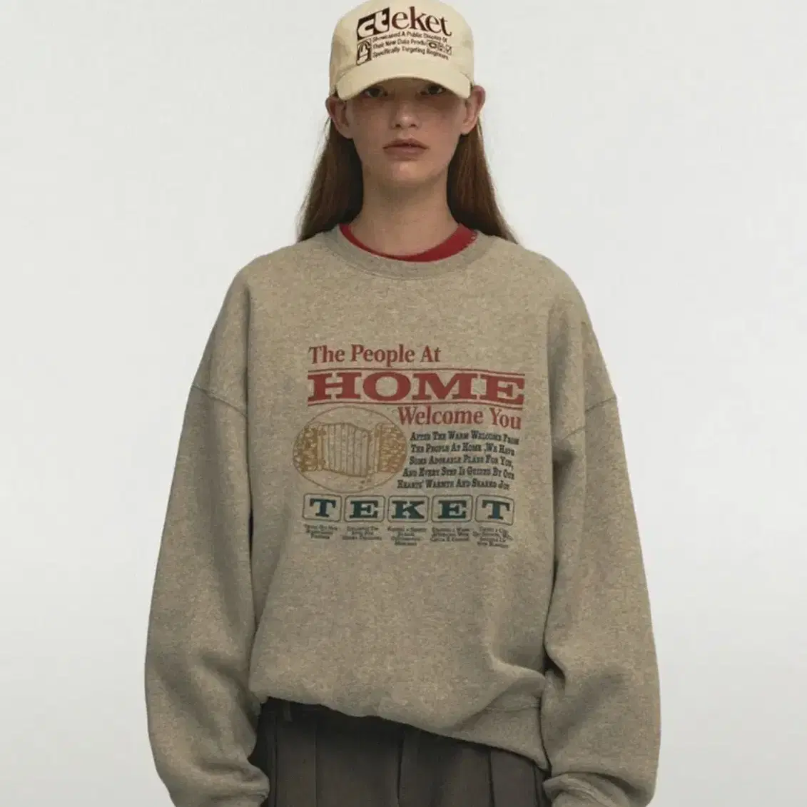 테켓 맨투맨 Welcome Sweatshirt Melange Gray