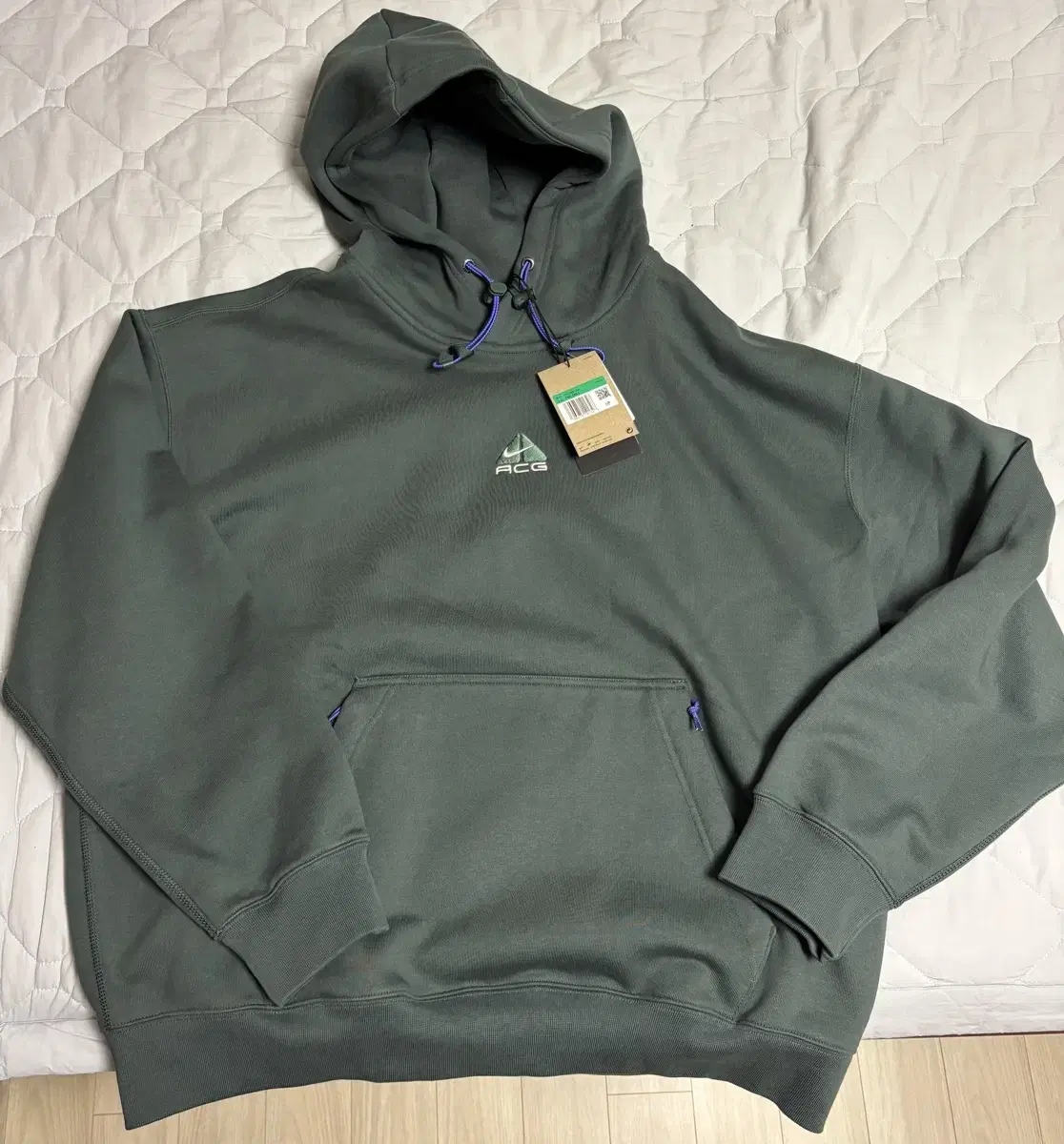 [New] Nike ACG Thermafit Fleece Pullover Hoodie Green XL DH