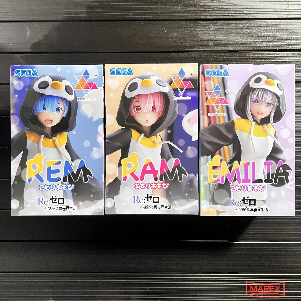 Sega Luminista Lizero Lemme Lemme Emilia Penguin Costume Set of 3 Figures