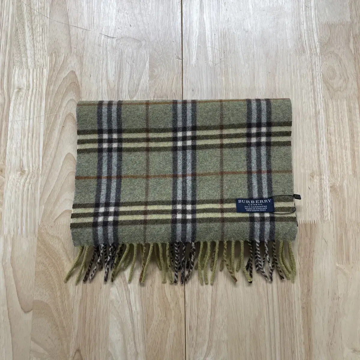 Burberry Genuine Cashmere 100% Scarf Khaki