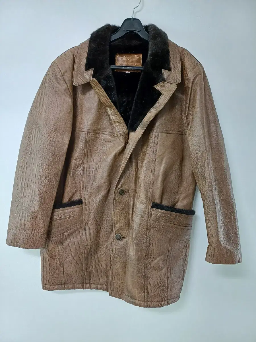 Men's Crocodile Leather Half Coat (100)