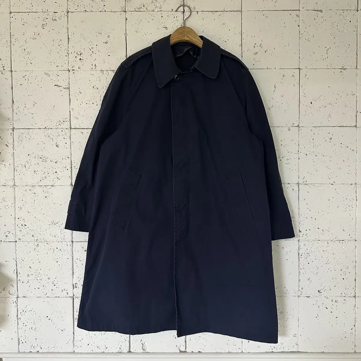 40s US Army Original All Weather Trench Coat Navy