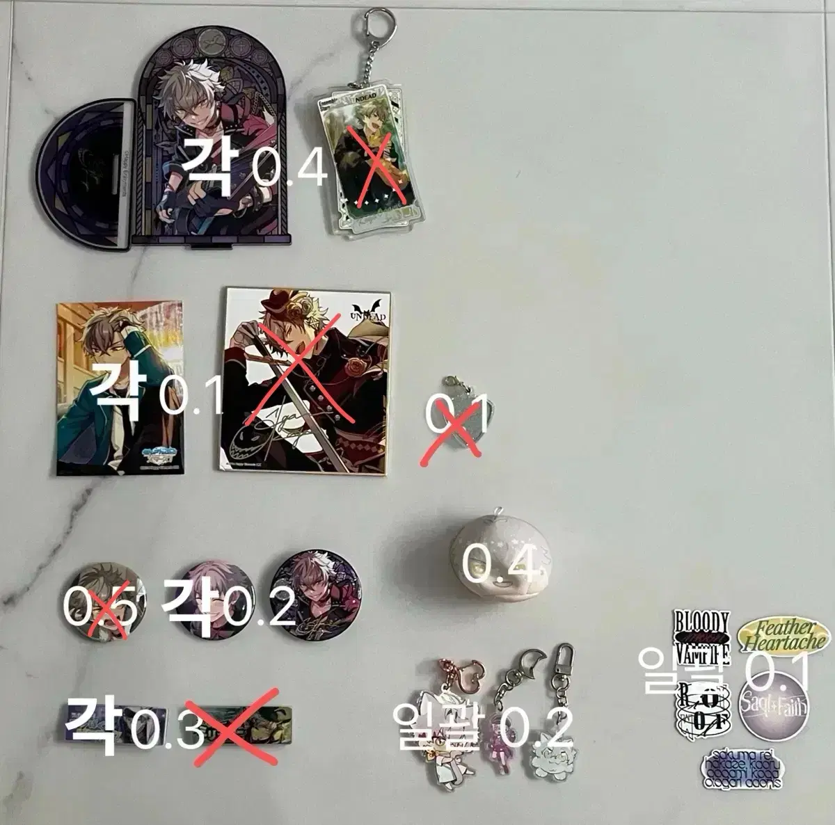 Anstar Ogamikoga merchandise sell / acrylic Badge Pasha, etc.