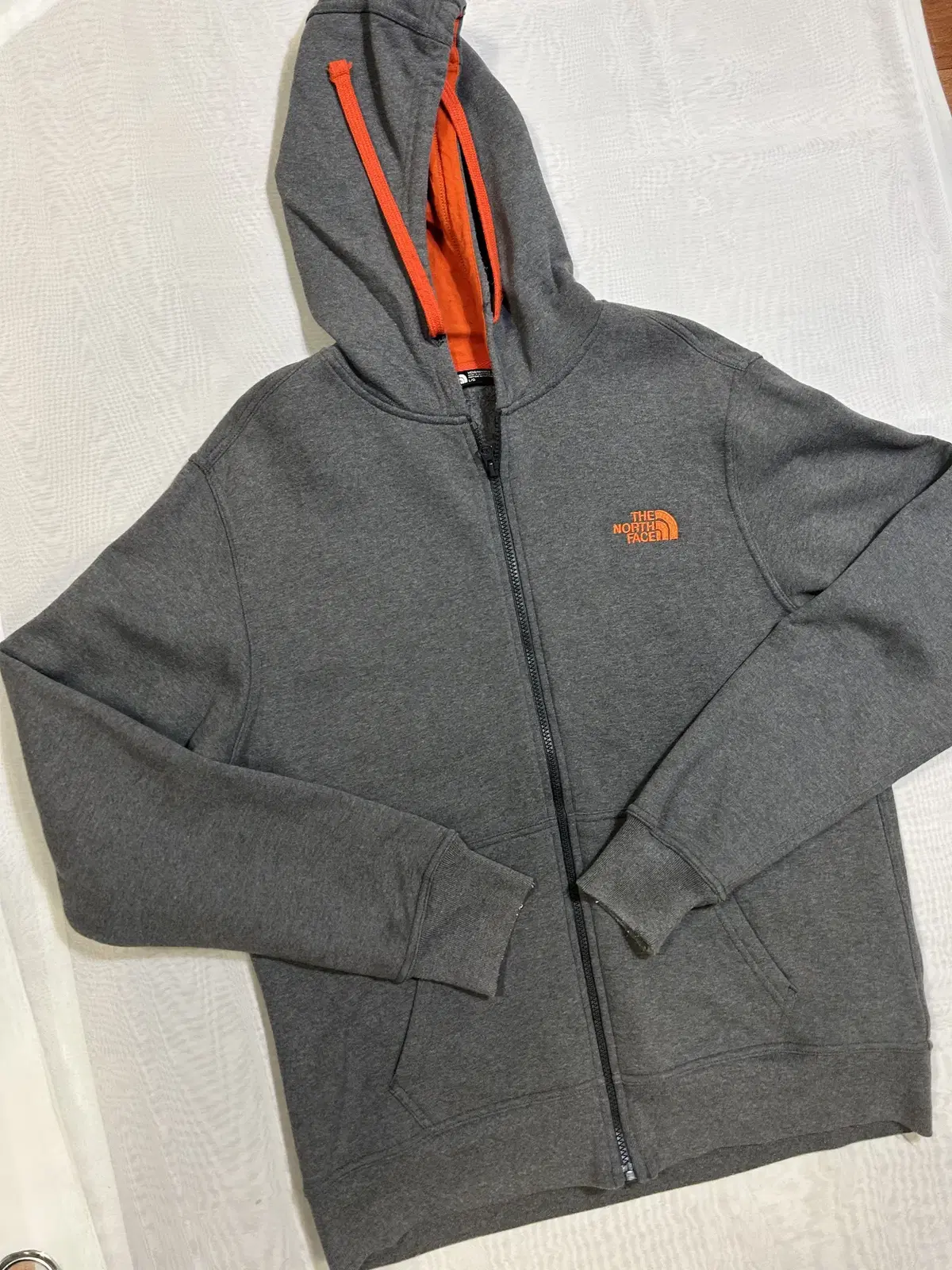 [L] The North Face Hooded Zip-up Gray