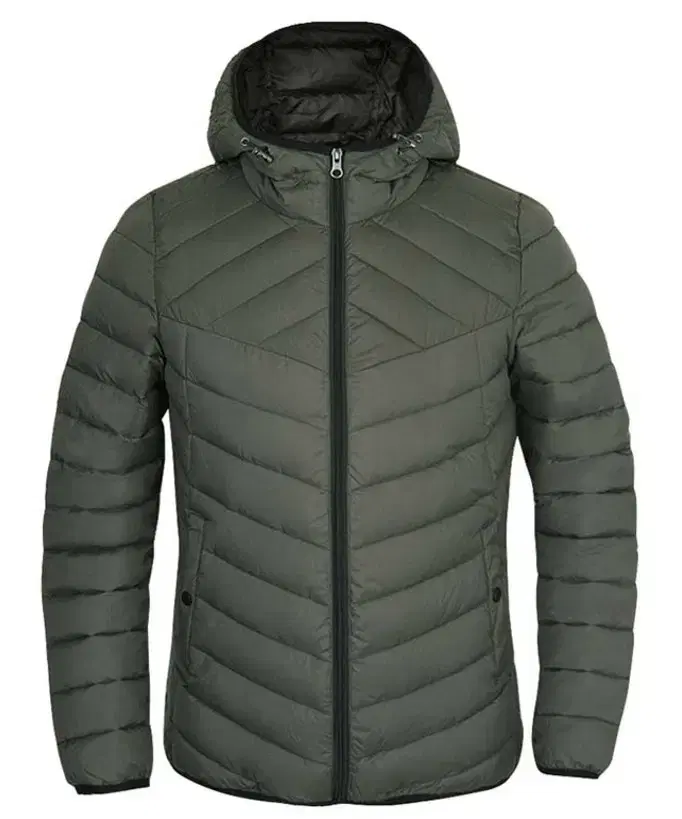 Winter men's lightweight padded hooded jumper for sale