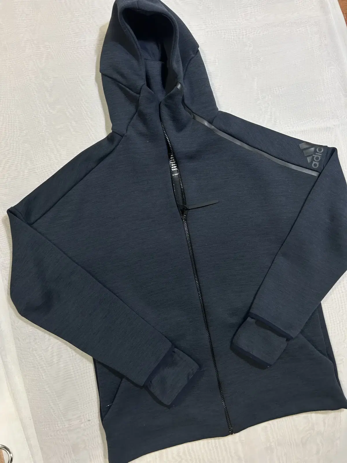 [2XL] Adidas Hoodie Zip Up Navy