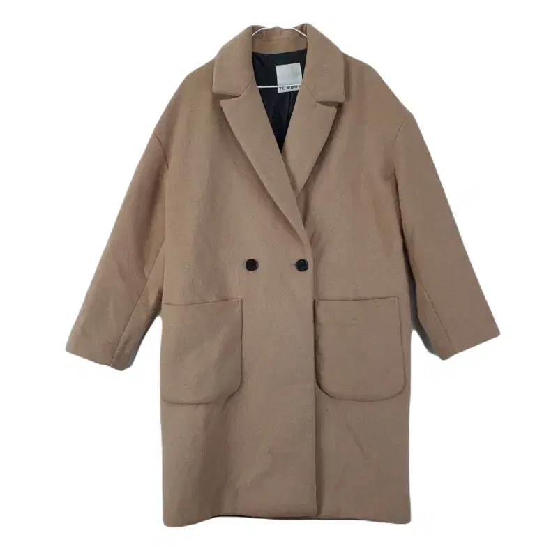 E8728 TOMBOY W80160 Beige loose-fitting long coat/dirk