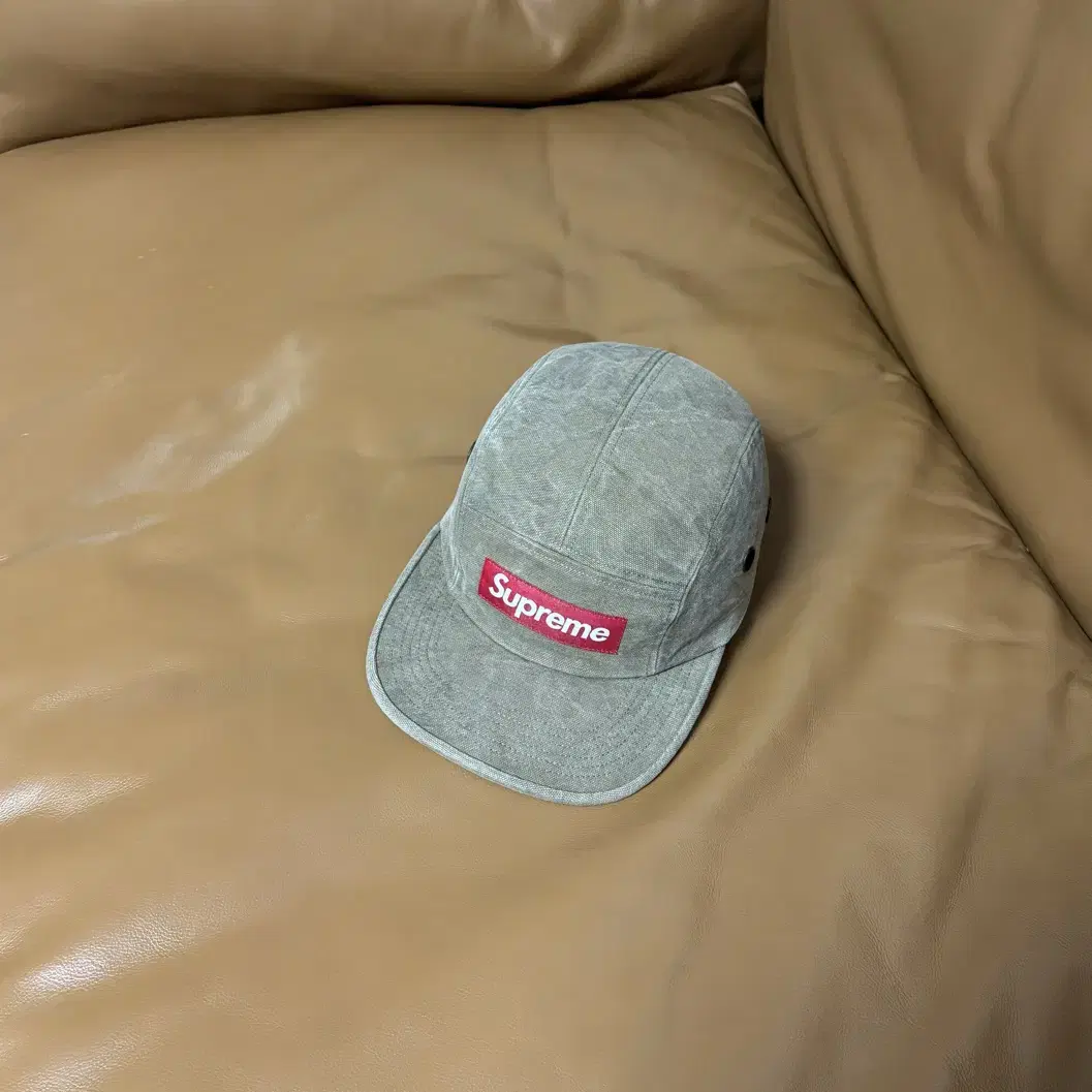 Supreme 슈프림 캠프캡 모자 (Stone Washed Olive)